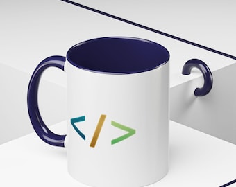 Colorful Code Symbols Mug | Accent Coffee Mug