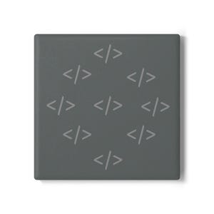 Code Bracket Ceramic Coasters | Software Engineer Gift, Programmer Desk Decor (Round/Square) image 2