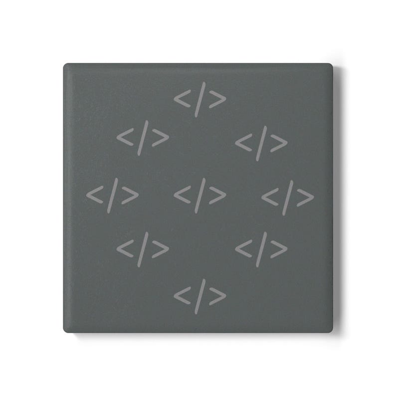 Code Bracket Ceramic Coasters | Software Engineer Gift, Programmer Desk Decor (Round/Square) image 2