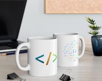 Colorful Programming Code Snippets Mug | Ceramic Mug