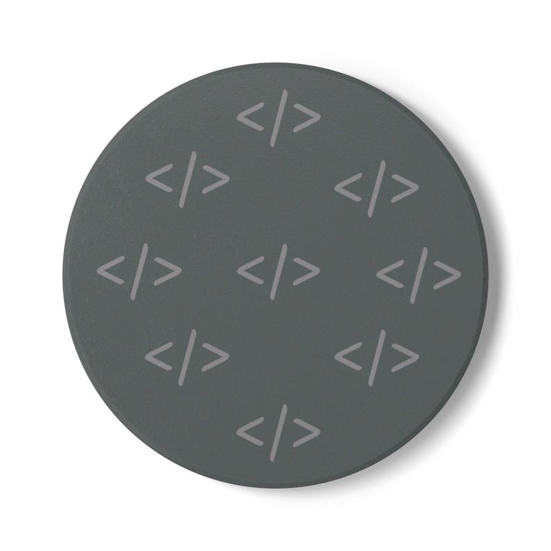 Code Bracket Ceramic Coasters | Software Engineer Gift, Programmer Desk Decor (Round/Square) image 1