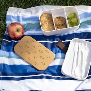 Code Brackets Pattern Bento Lunch Box | Wooden Lid Silicone Tray: HTML, CSS, Web, Frontend image 6