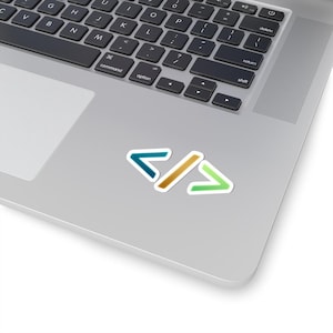 Colorful Code Brackets sticker | Kiss-Cut Stickers