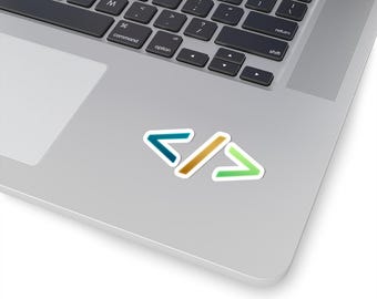 Colorful Code Brackets sticker | Kiss-Cut Stickers