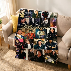 Michael Jackson Blanket Soft Throw, Ready-Made Flannel Throw, Timeless Keepsake Gift for MJ Fans & Classic Pop Music Lovers