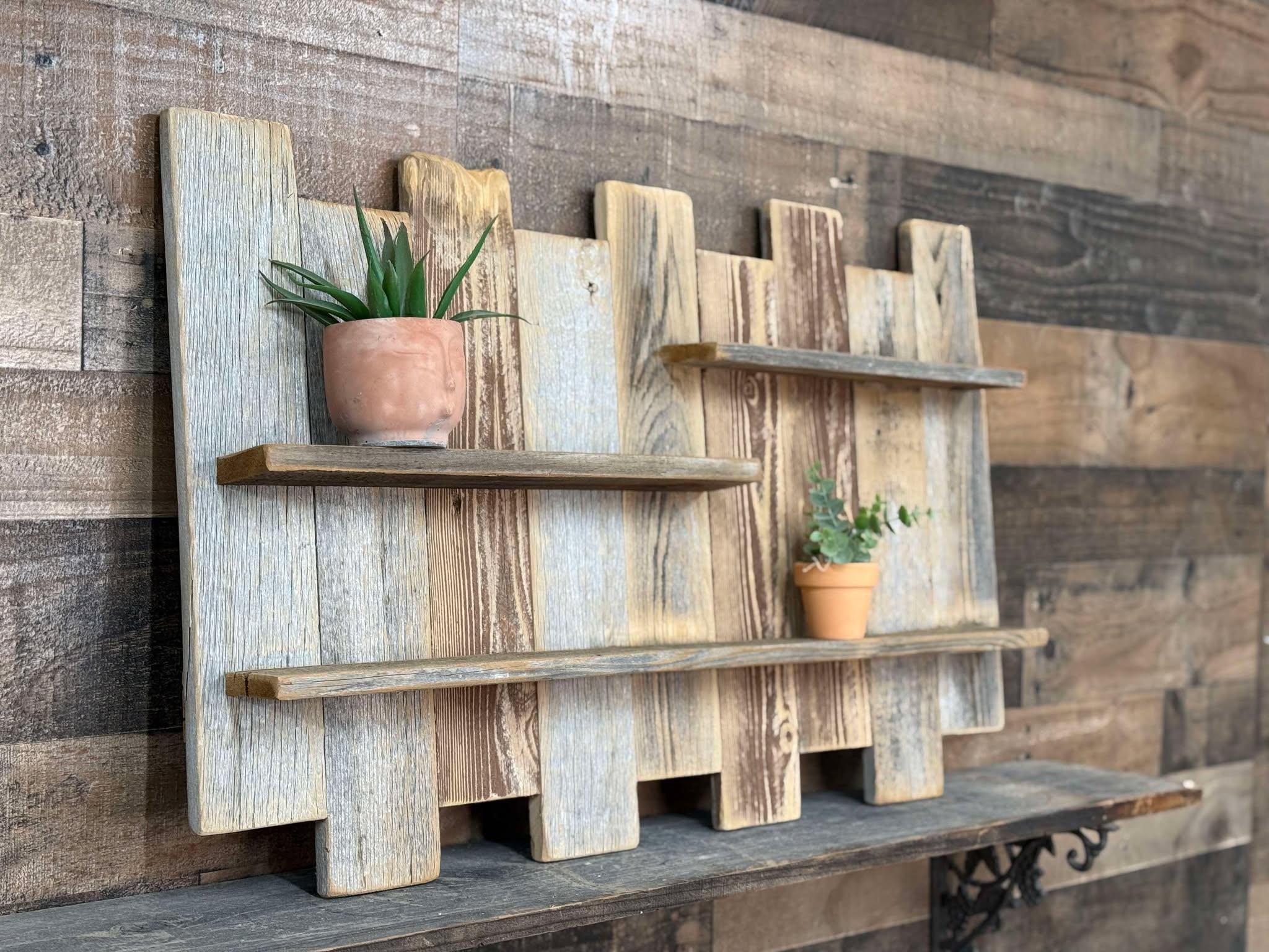 Barn Wood Shelf, Plant Shelf, Rustic Wall Shelf, Knick Knack Shelf