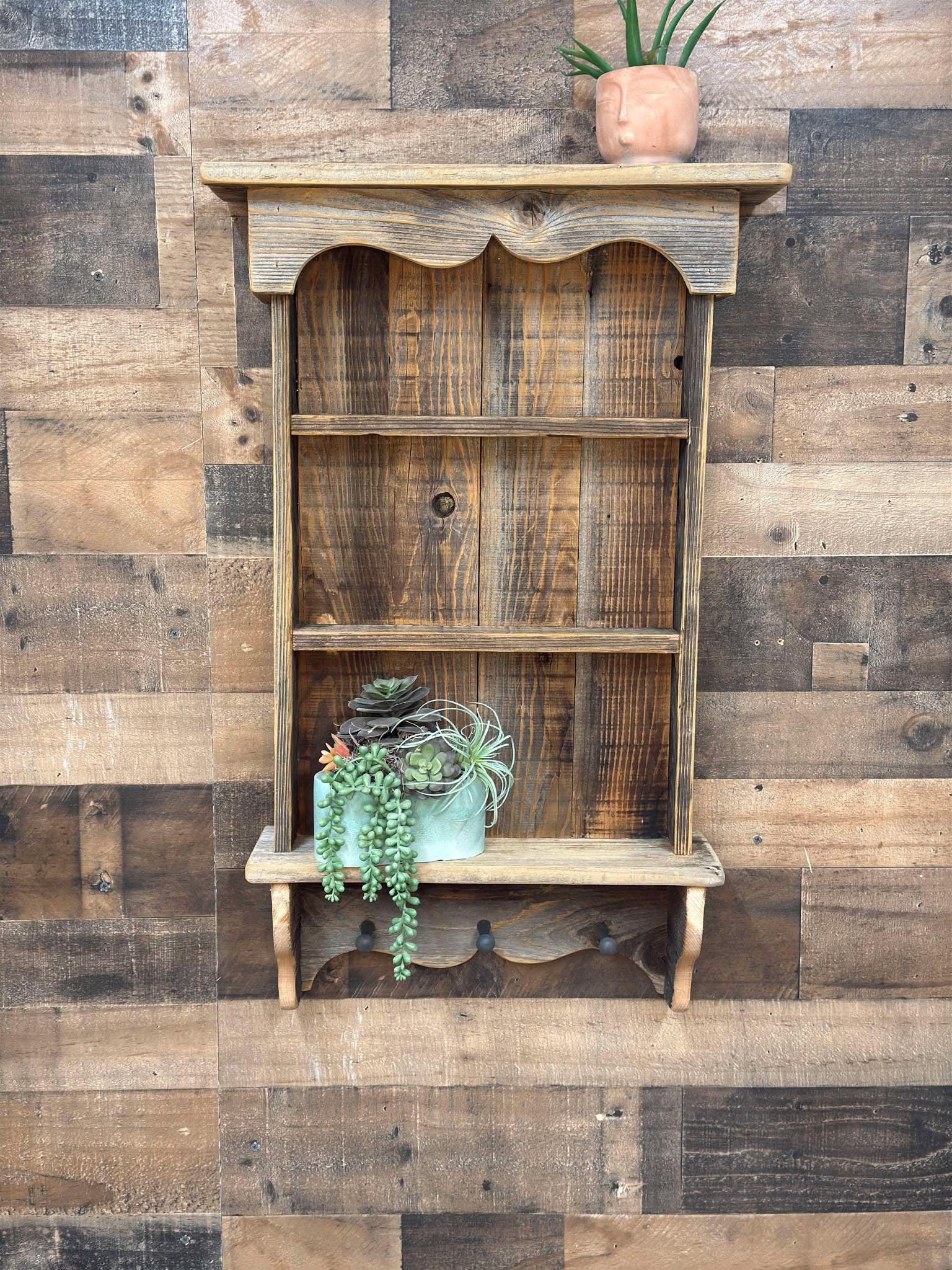 Primitive Wall Shelf, Antique Wall Shelf, Barn Wood Shelf, Shaker Peg
