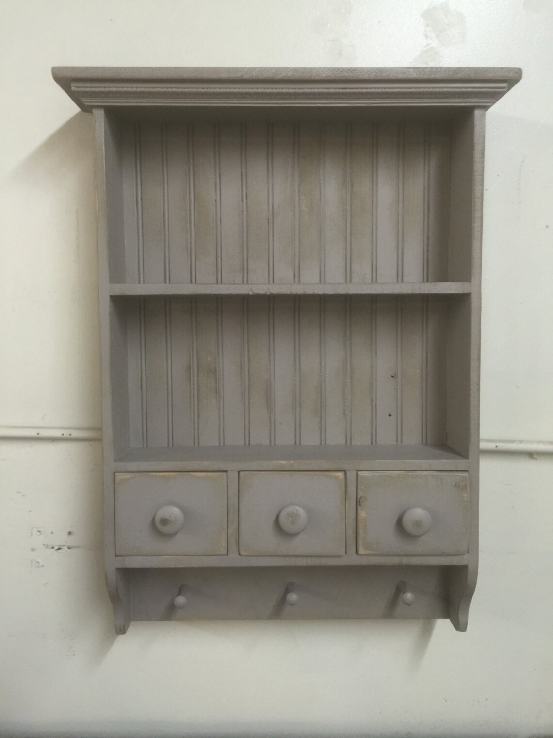 French Country Wall Shelf Cottage Chic Shelf Shaker Etsy