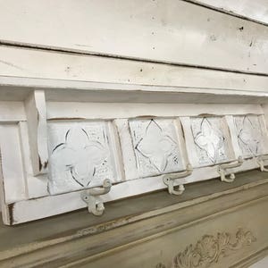 French Country Coat Rack, Shabby Chic Coat Rack, Rustic Coat Rack, Primitive Hat Rack, Small wall shelf, French Country Towel Rack,Coat Hook