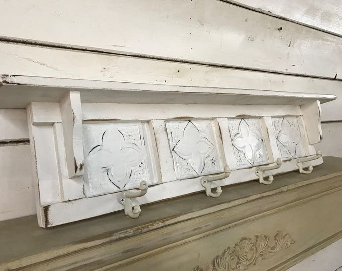 French Country Coat Rack, Shabby Chic Coat Rack, Rustic Coat Rack