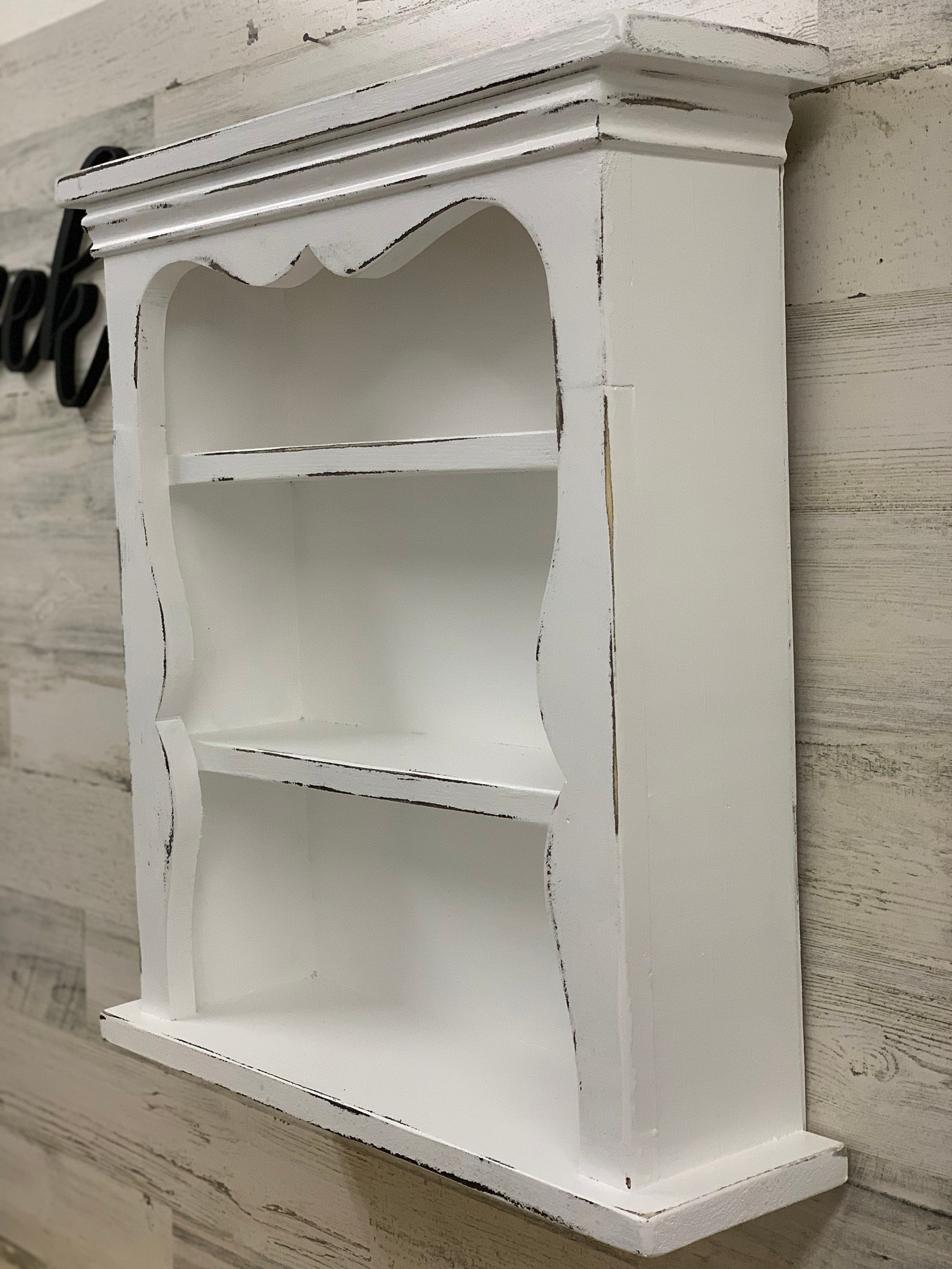 Shabby Style Wall Shelf, Primitive Wall Shelf, Sweetheart Wall Shelf