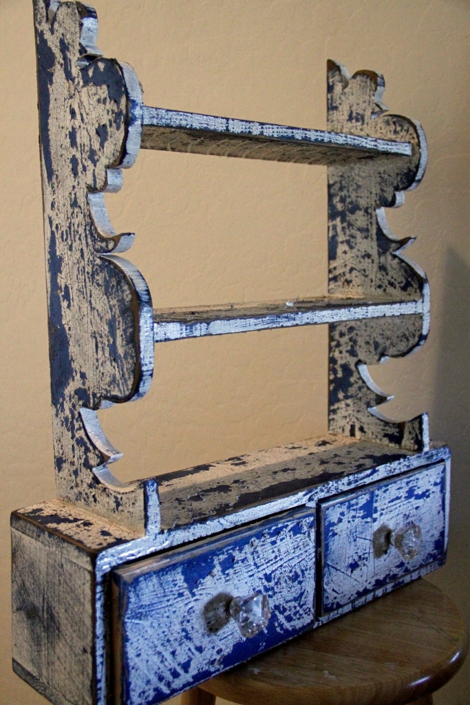 French country wall shelf cottage chic shelf wall shelf Etsy