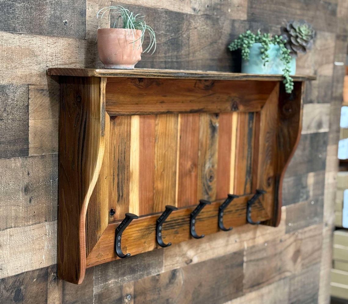 Barn Wood Coat Rack, Rustic Coat Rack,primitive Coat Rack, Antique Coat ...
