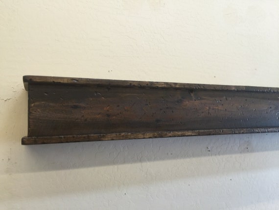 Rustic Wooden Mantle Fireplace Shelf Image 0