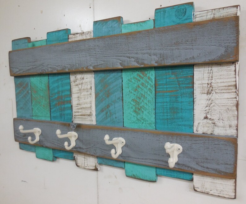 Nautical Coat Rack Rustic Coastal Coat RackBeach Wall Etsy