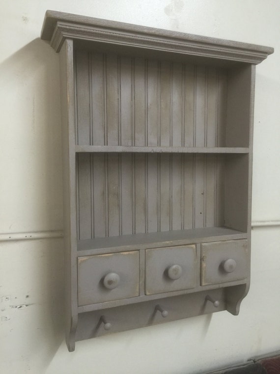 French Country Wall Shelf Cottage Chic Shaker Image 0