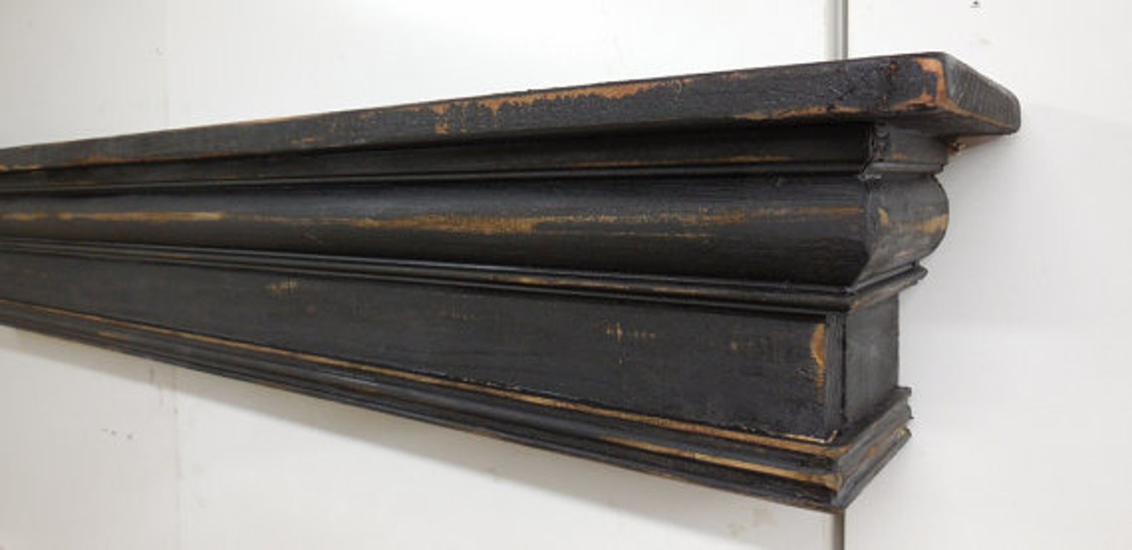French Country Mantel Shelf Primitive Mantle Shelffireplace Etsy