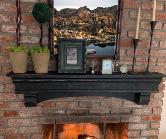 French Country Mantle With Corbels Mantle With Corbles Arch - Etsy
