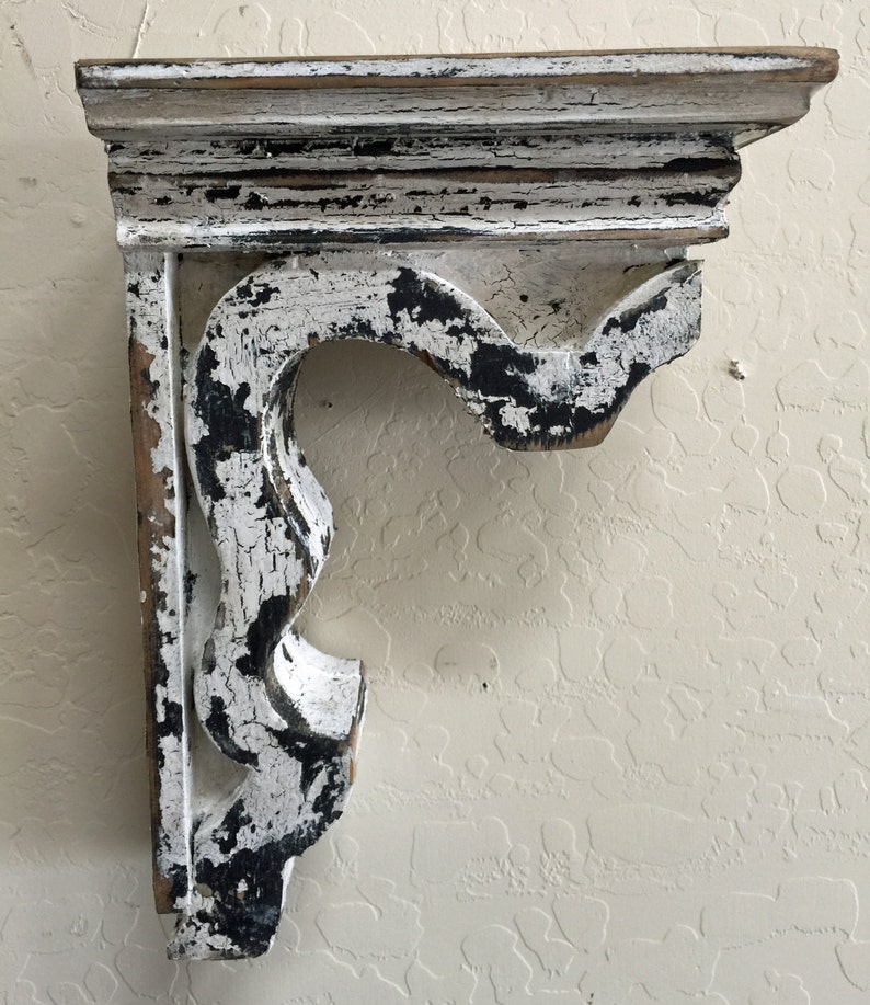 Antique style Corbel, Wooden Corbel, French Country Corbel, Wall Sconce, Shelf Bracket, Handmade Corbel, Distressed Corbel, Rustic Shelf image 5