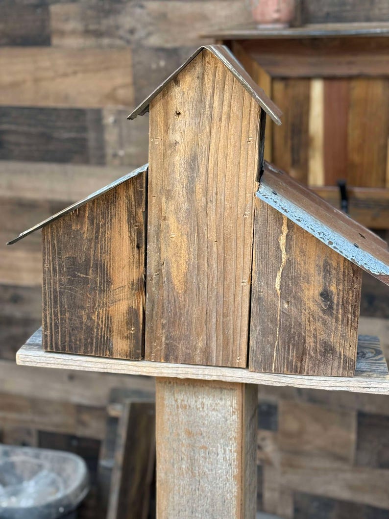 Rustic Barn Wood Birdhouse With Tin Roof, Ranch Decor - Etsy