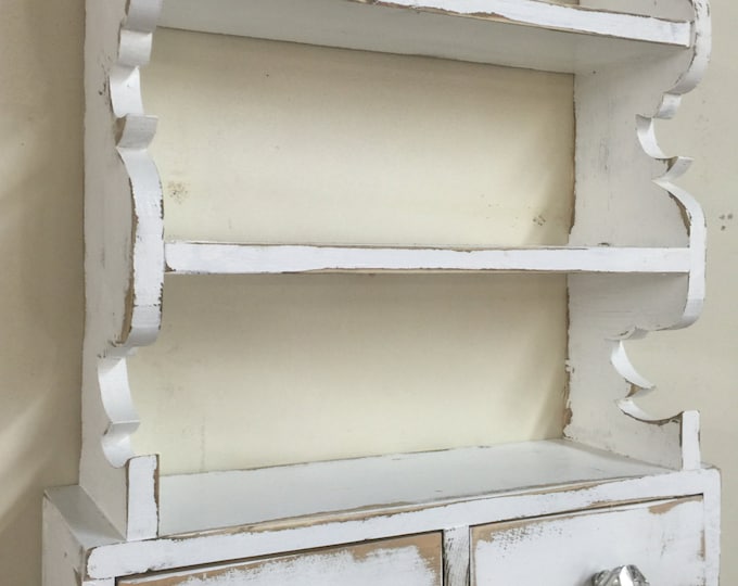 French Country Wall Shelf, Cottage Chic Wall Shelf, Kitchen Shelf