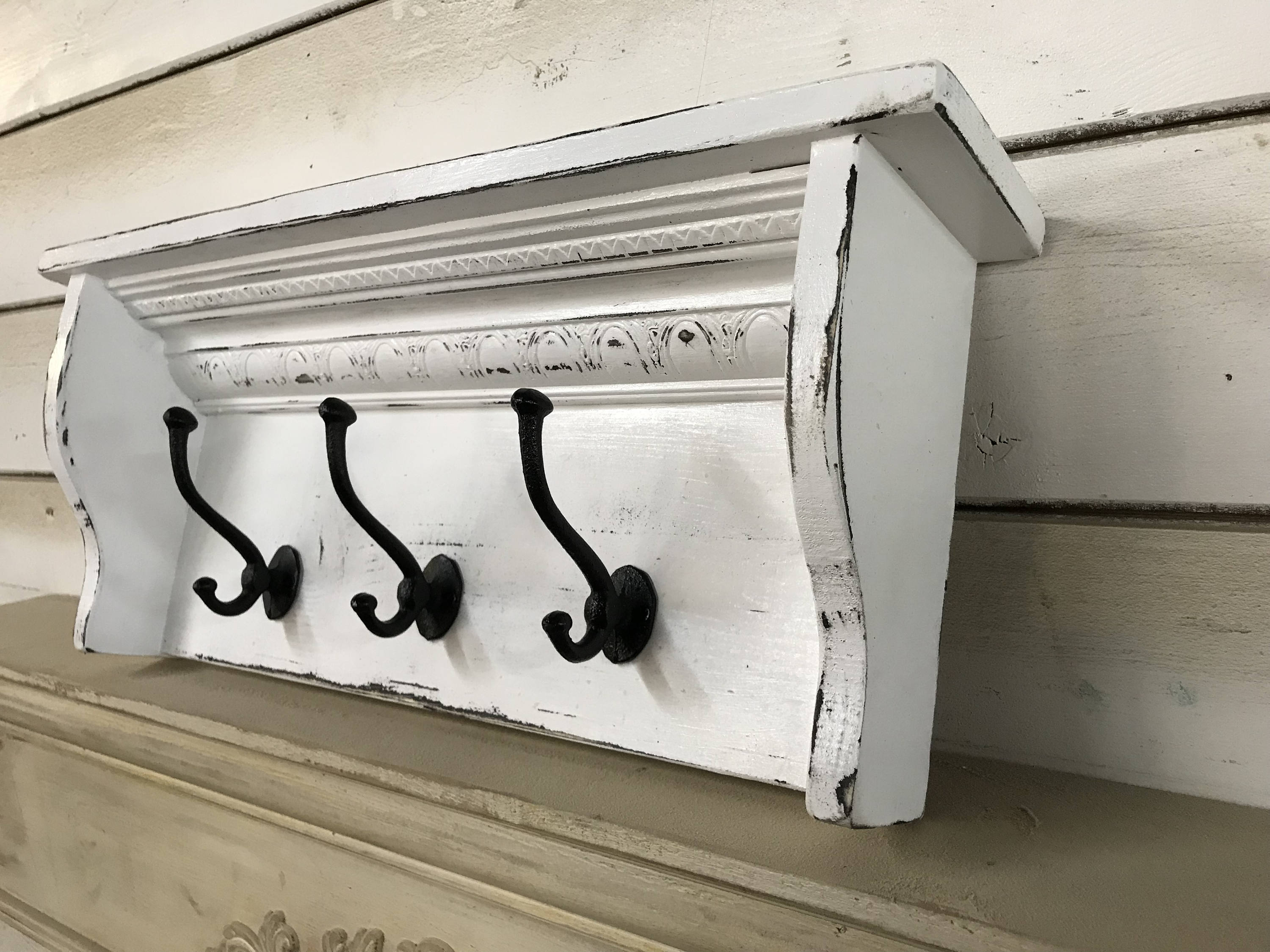 Farmhouse Coat Rack Primitive Coat Rack Rustic Towel Rack Etsy