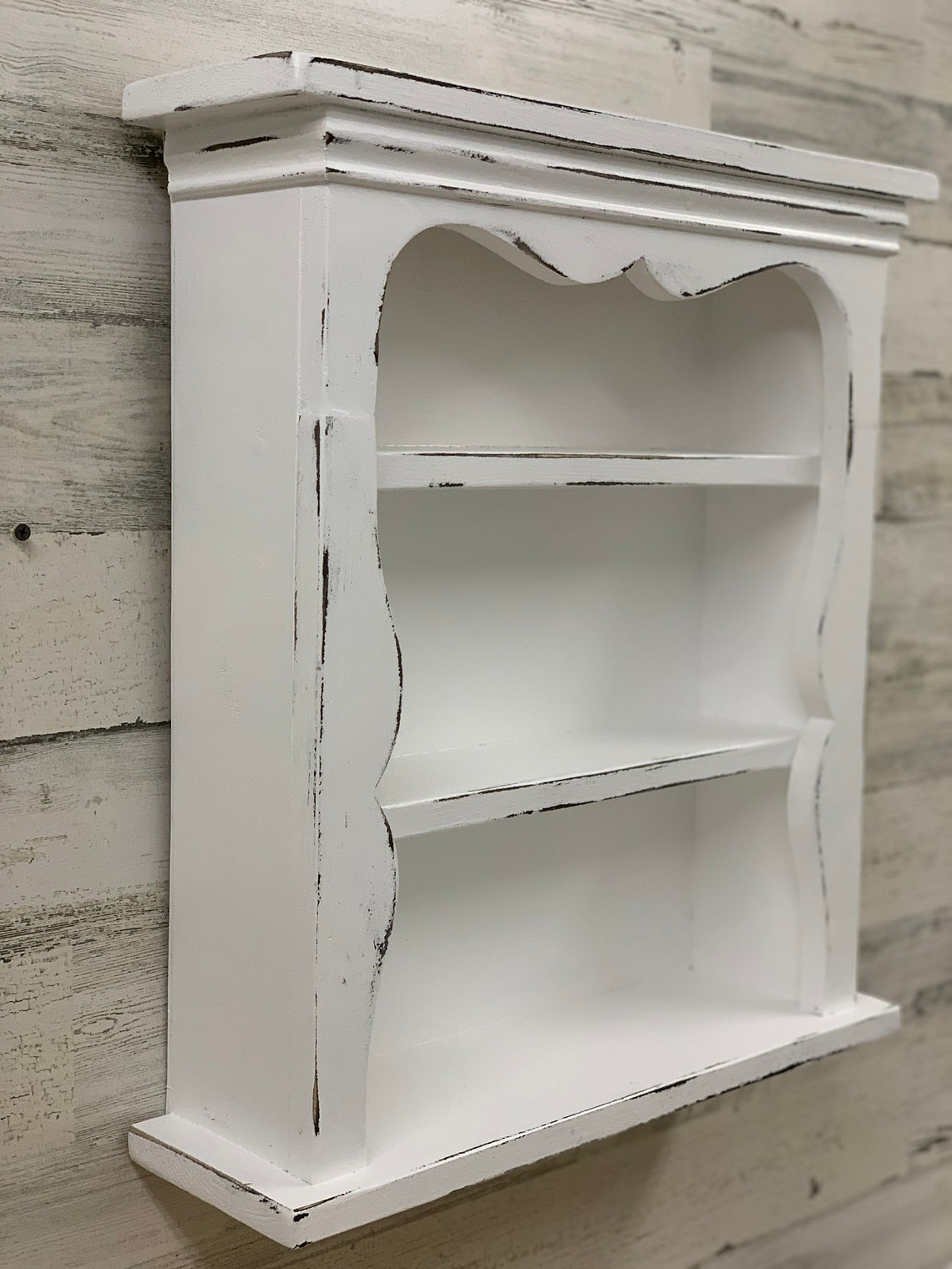 Shabby Style Wall Shelf Primitive Wall Shelf Sweetheart Wall Etsy