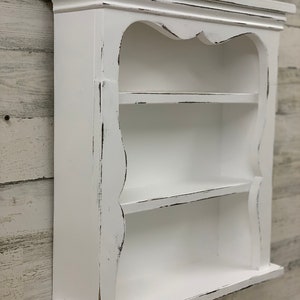 Shabby style wall shelf, primitive wall shelf, sweetheart wall shelf, antique style wall shelf, distressed book shelf, french country shelf