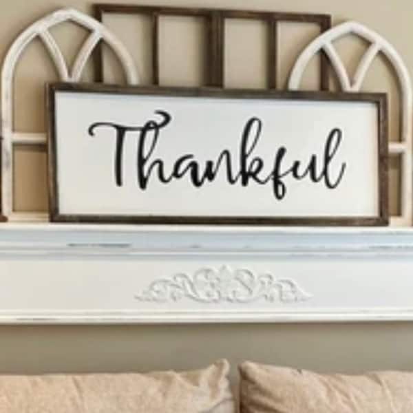 Large French Country Mantel Shelf, Distressed White Finish