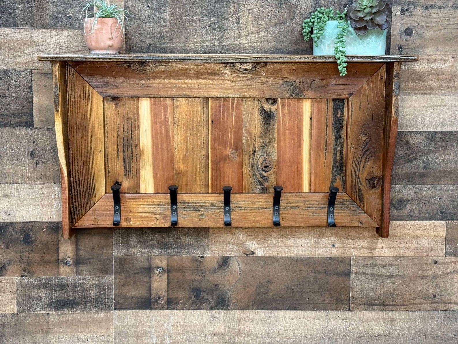 Barn Wood Coat Rack, Rustic Coat Rack,primitive Coat Rack, Antique Coat ...