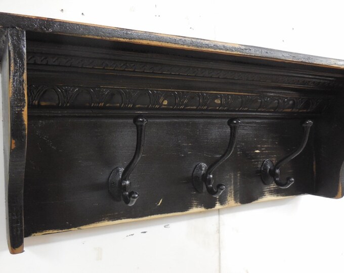 French Country Coat Rack Primitive Coat Rack Rustic Towel Etsy