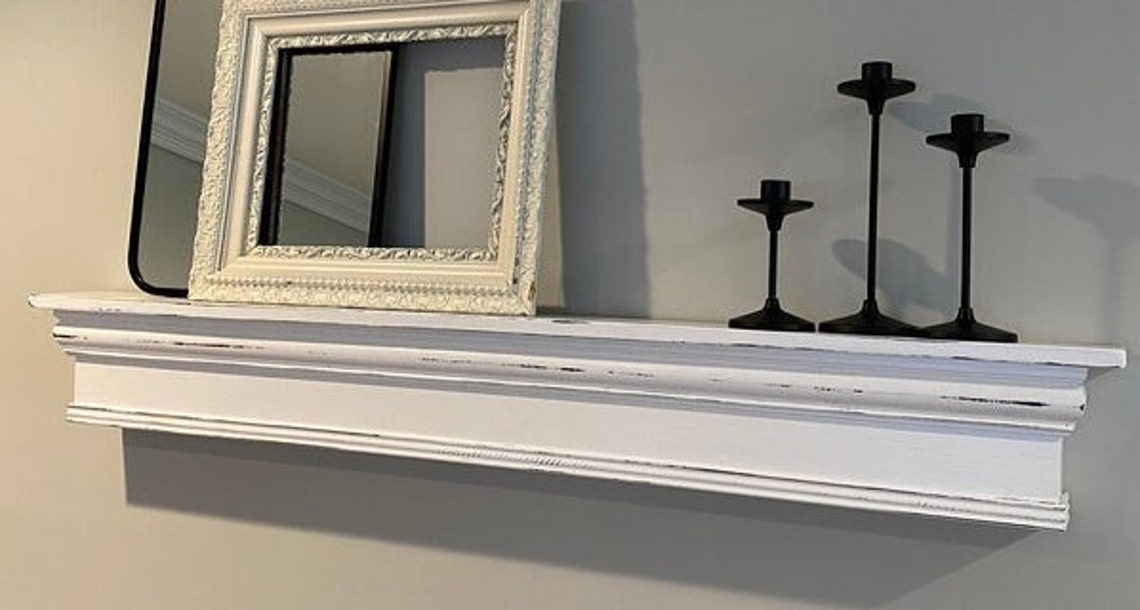 French Country Mantel Shelf Primitive Mantle Shelffireplace Etsy