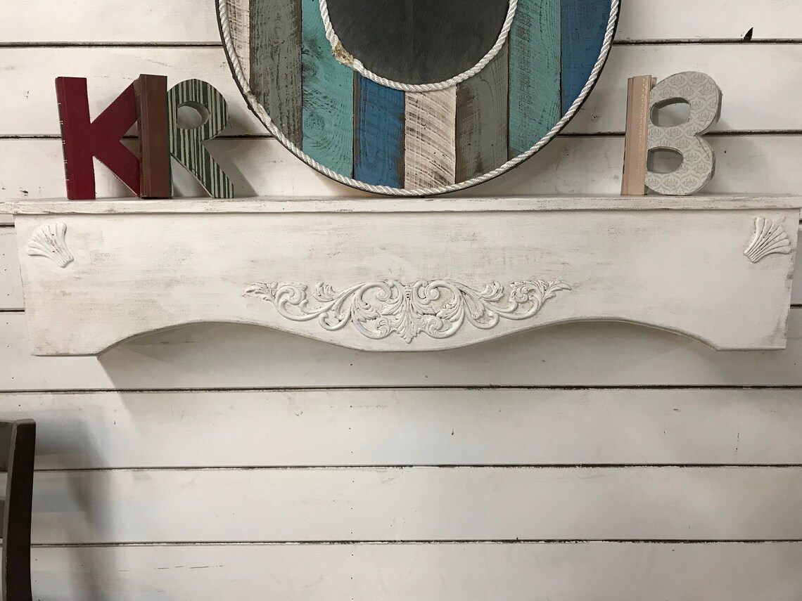 Large Mantel Shelf Primitive Mantle Shelffireplace Etsy