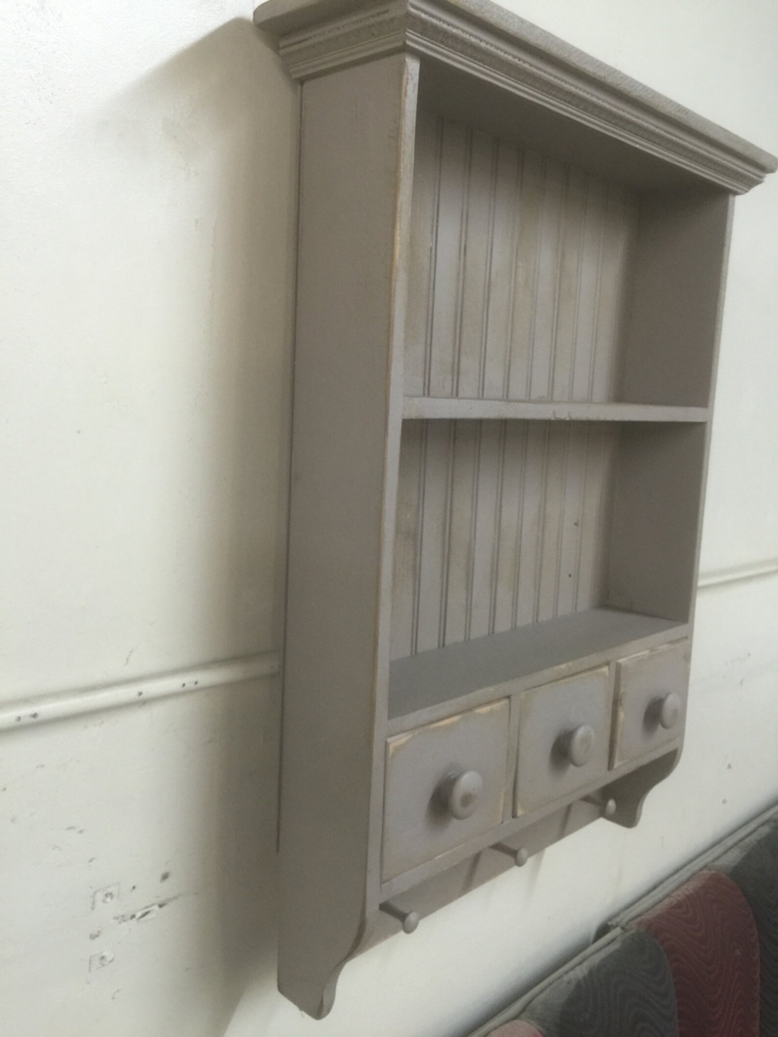 French Country Wall Shelf Cottage Chic Shelf Shaker Etsy