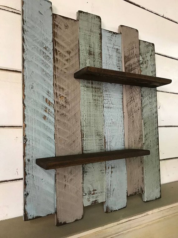 Rustic Coastal wall shelf Nautical shelf Beach themed shelf Etsy