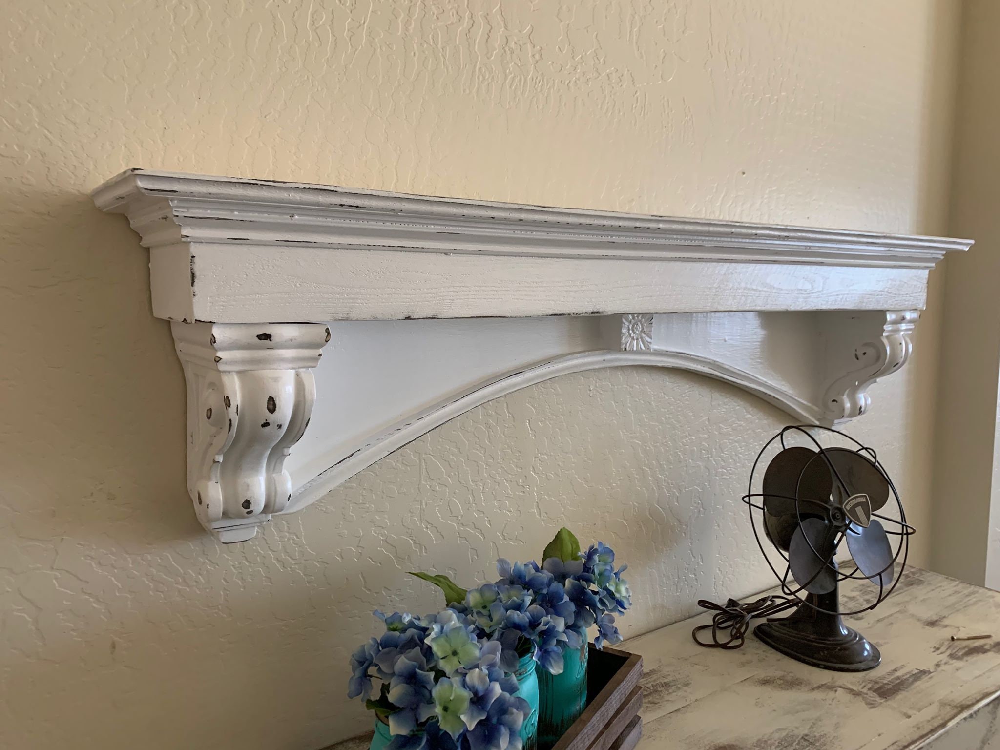 Vintage Mantle French Country Mantle with corbels Fireplace Etsy