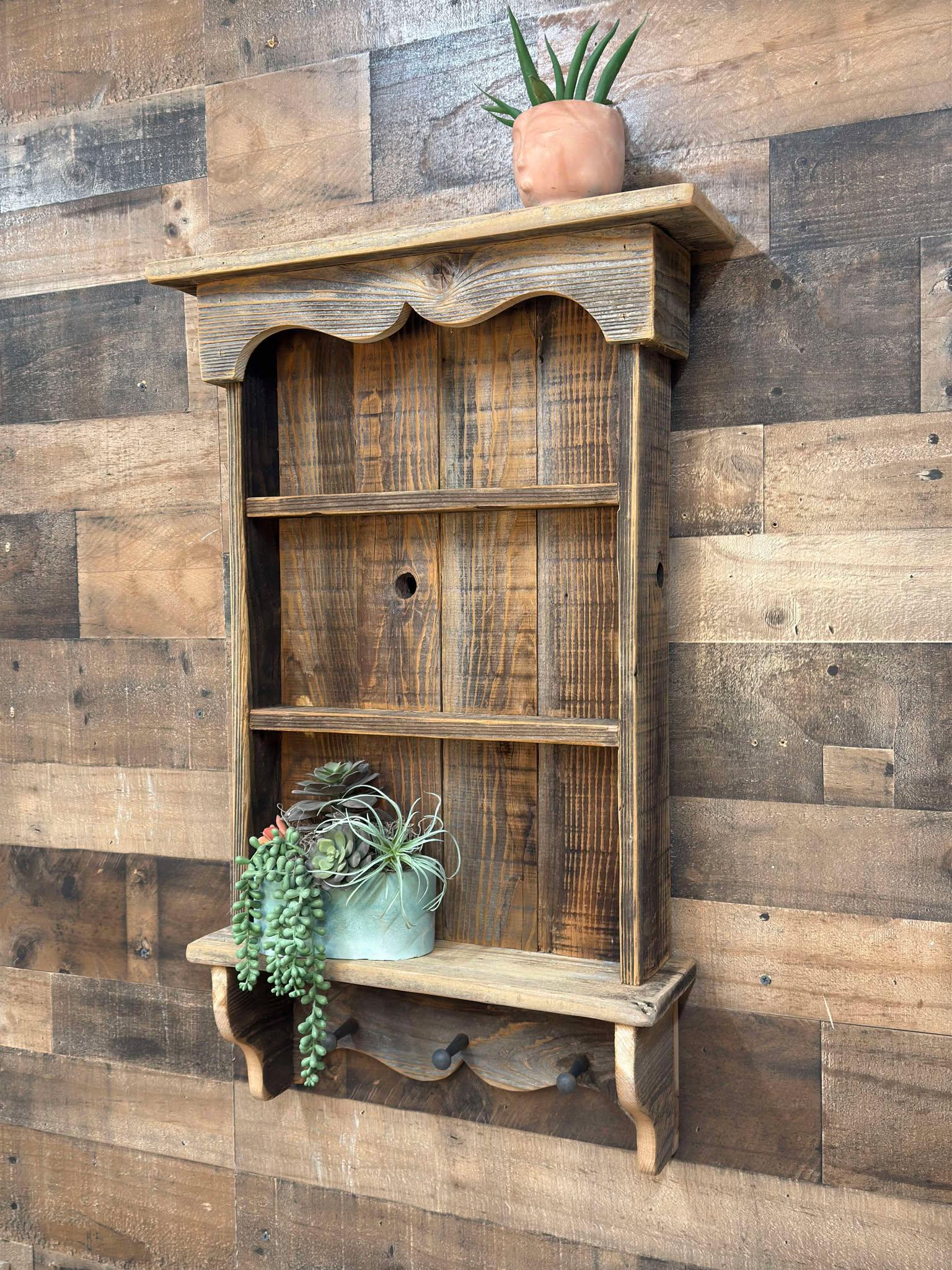 Primitive Wall Shelf, Antique Wall Shelf, Barn Wood Shelf, Shaker Peg