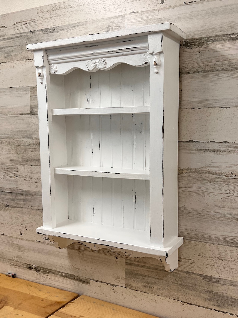 Cottage Chic Wall Shelf Victorian Bookshelf Hanging Book Etsy