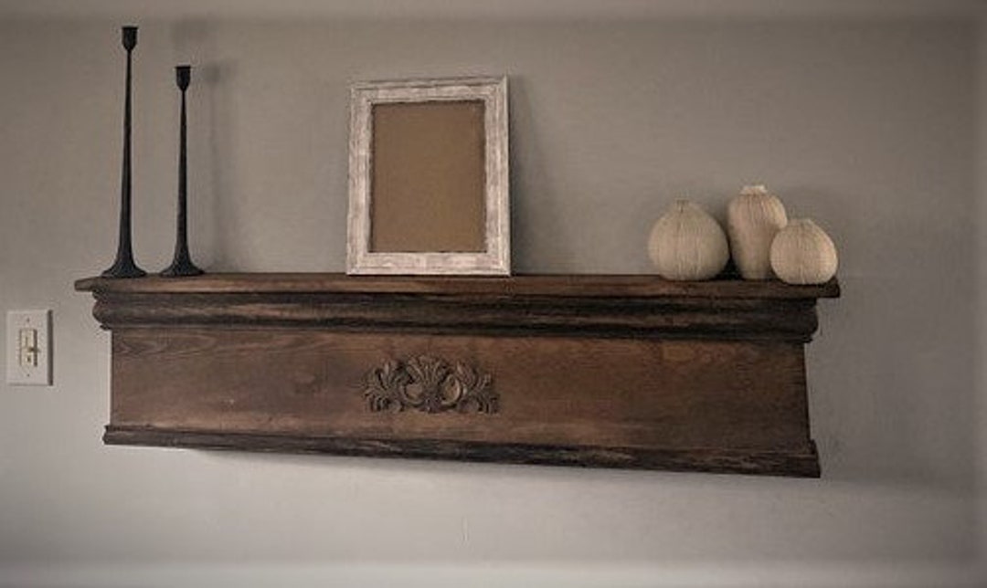 Large Mantel Shelf, Primitive Mantle Shelf,fireplace Mantel,shabby
