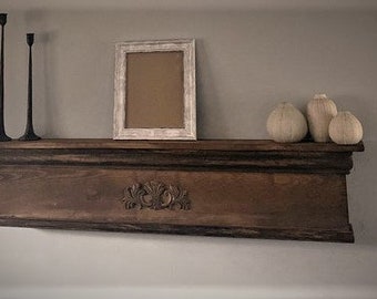 Large Mantel Shelf, Primitive Mantle Shelf,Fireplace Mantel,Shabby Style Mantel Shelf, Vintage Mantel,Fireplace Mantel, Floating Shelf