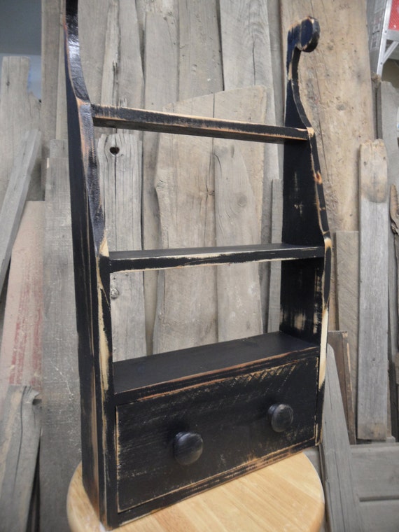 Items similar to Primitive wall shelf, shaker shelf, antique style wall