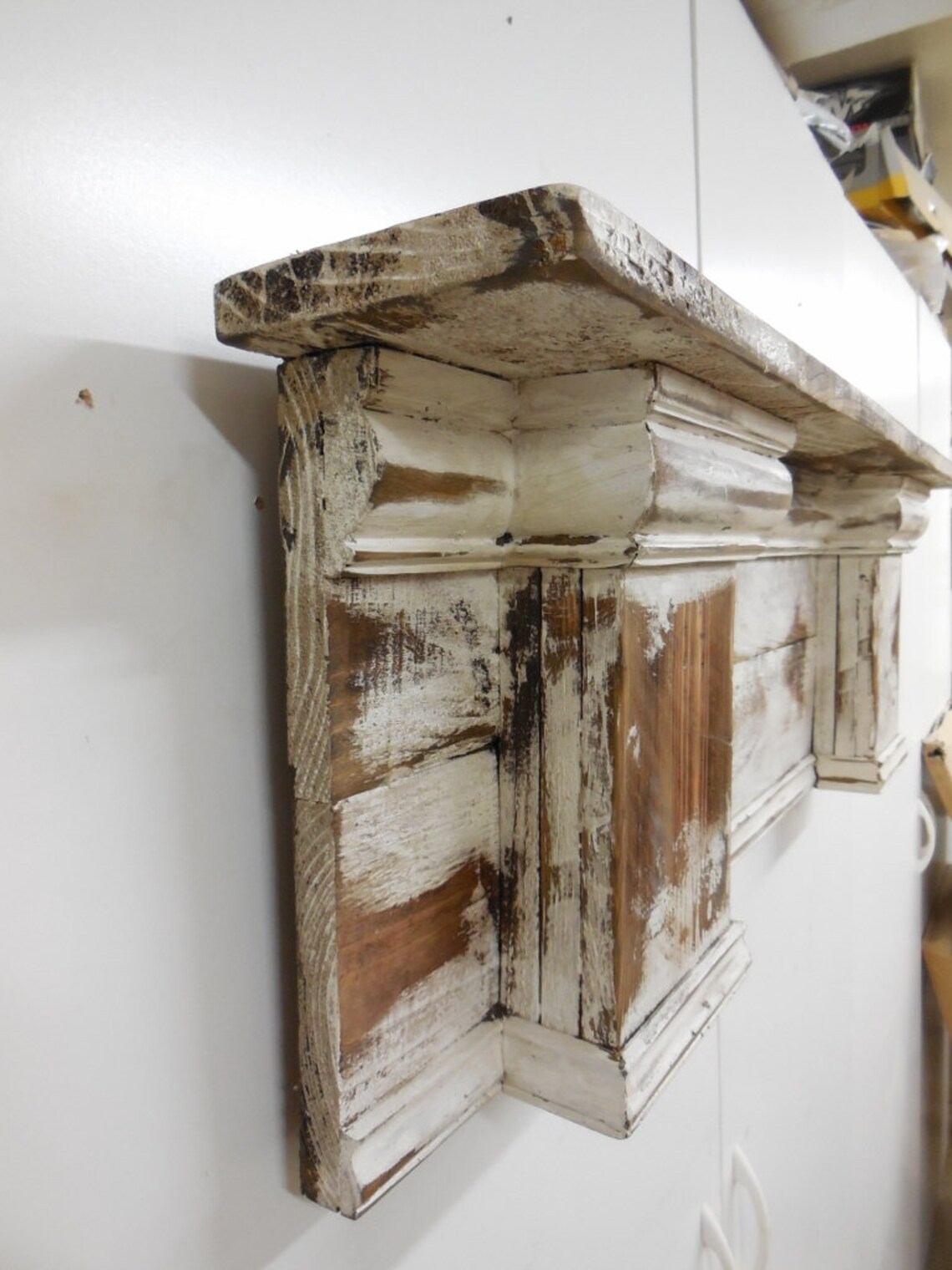 French Country Mantle Shelf Primitive Mantle ShelfFireplace Etsy