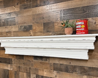 French Country Mantel Shelf, Trending Wall Shelf,Fireplace Mantel, Shabby Style Mantel Shelf,Large Mantle Shelf,Floating shelf,Popular Decor