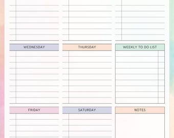 Lista de tareas diarias minimalista para imprimir / Planificador de rutina diaria / Lista de verificación de tareas imprimible / Planificador de productividad