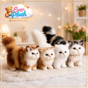 Peluche di gatto realistico, peluche di gattino simulato, simpatico animale di peluche kawaii, morbido peluche di gatto, regalo decorativo per amanti dei gatti