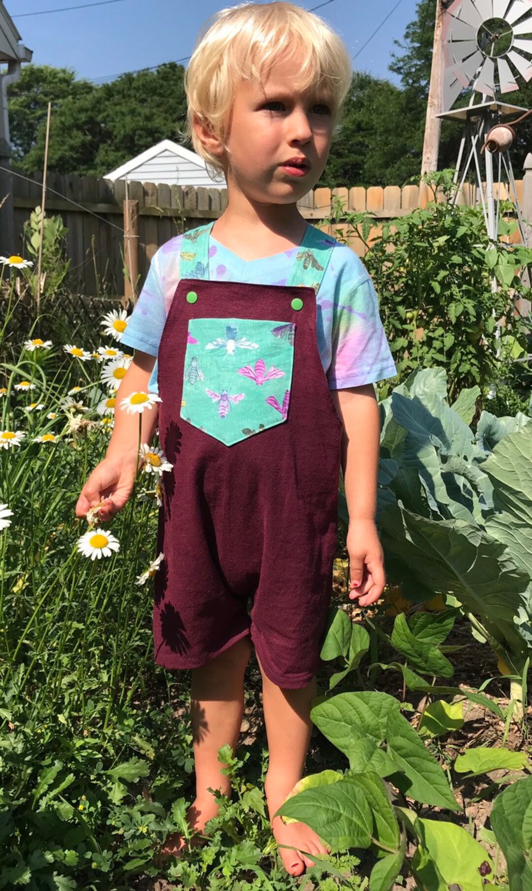 Toddler Linen Overalls, Bee Pocket Shorts, Handmade 3T/4T - Etsy