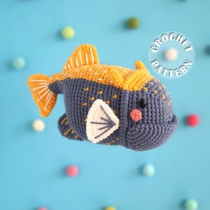 Patron au crochet Nibbler le poisson-coffre jaune | PDF | Photos écrites et étape par étape