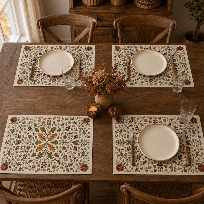 Fall Paper Placemats Leaf - Etsy