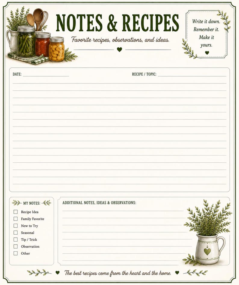 Canning & Pantry Record Book | Food Preservation Planner (Digital Download) image 7