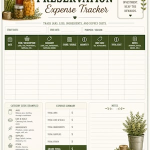 Canning & Pantry Record Book | Food Preservation Planner (Digital Download) image 6